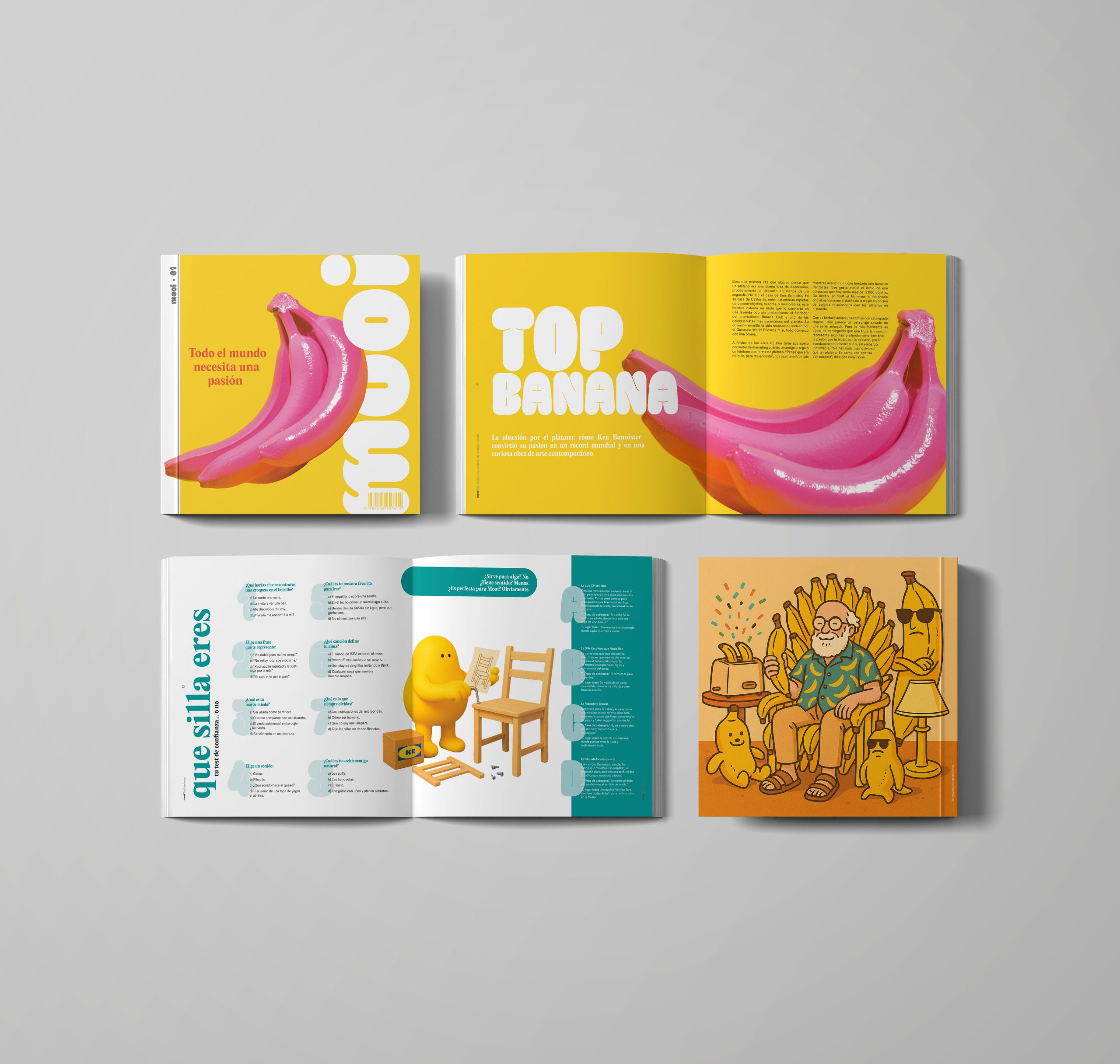 Montaje de la revista MOOI
